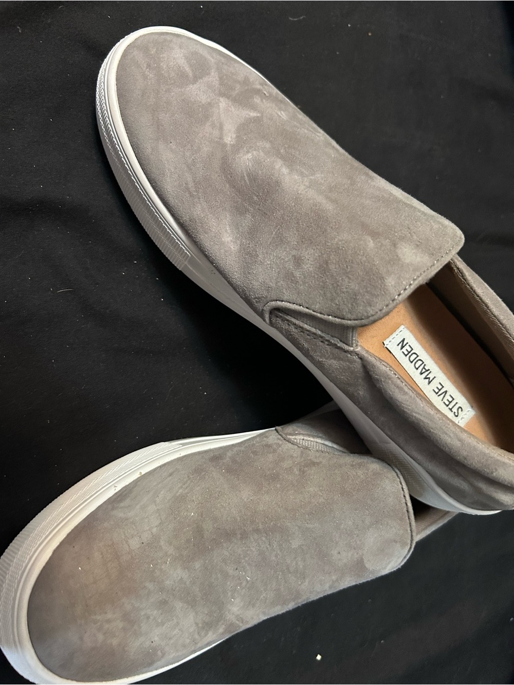 Steve Madden Gray Suede Slip-On Sneakers